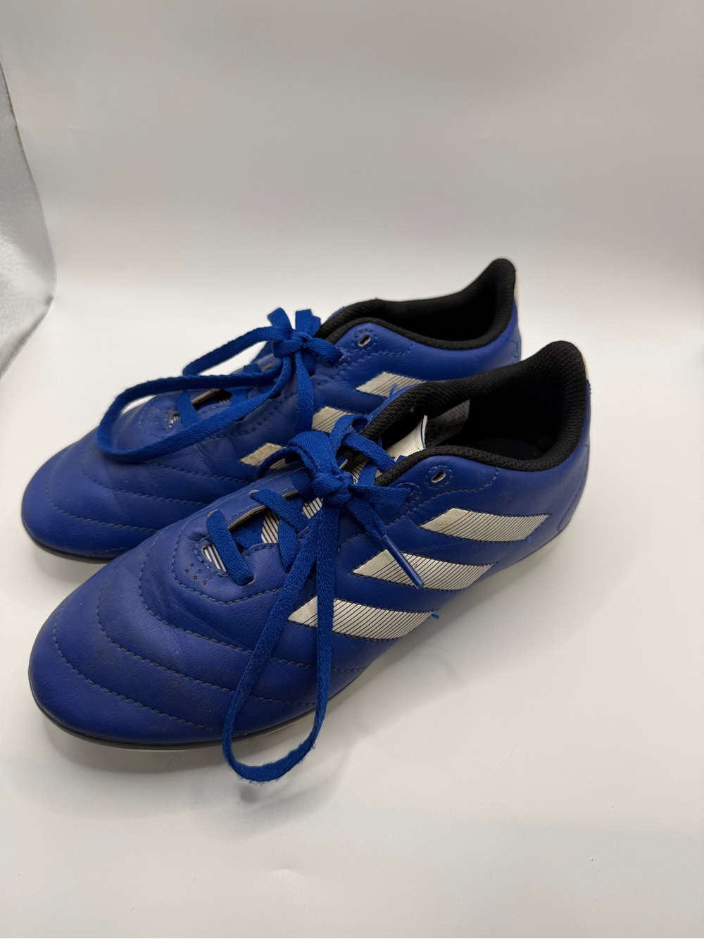adidas Kids Blue and White Soccer Sneakers